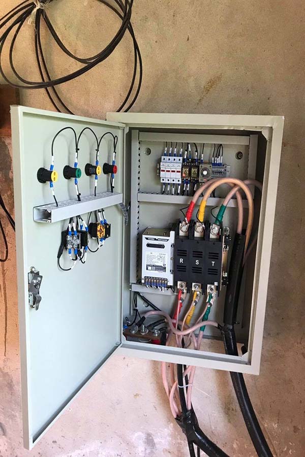 Đấu nối tủ điện chuyển nguồn tự động ATS 65A với máy phát điện và tủ điện tổng của trại