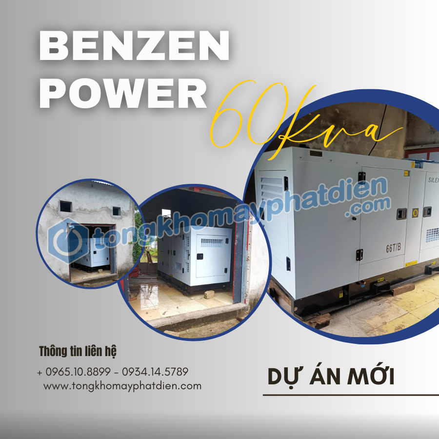 Máy phát điện benzen power 60kva