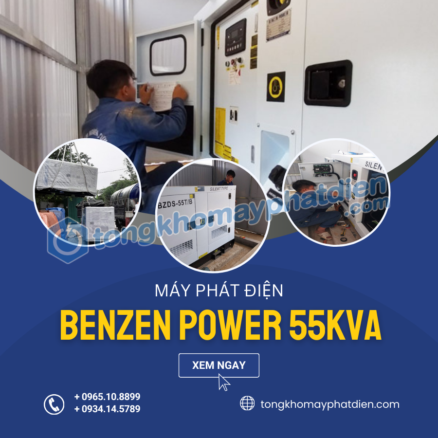 Máy phát điện Benzen power 55kVA